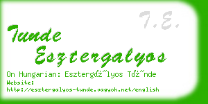 tunde esztergalyos business card